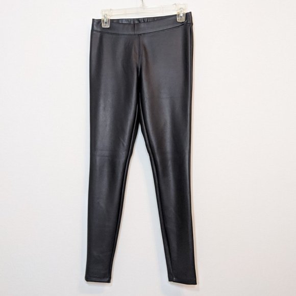 Express Black Pleather Pants - Picture 1 of 6